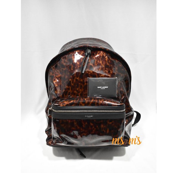 NWT Saint Laurent YSL City Patent leather Backpack - Picture 1 of 9